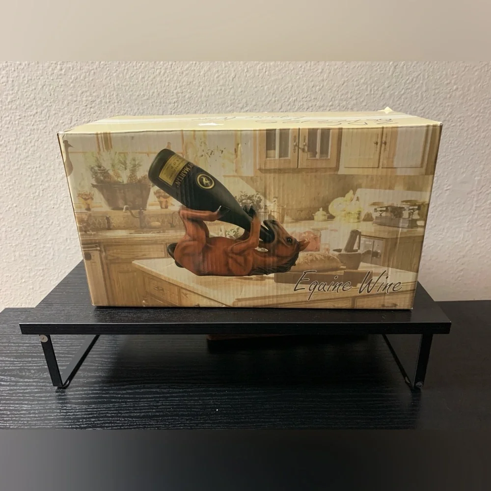 World of Wonders Chestnut Brown Arabian Horse Wine Holder New Country Bar